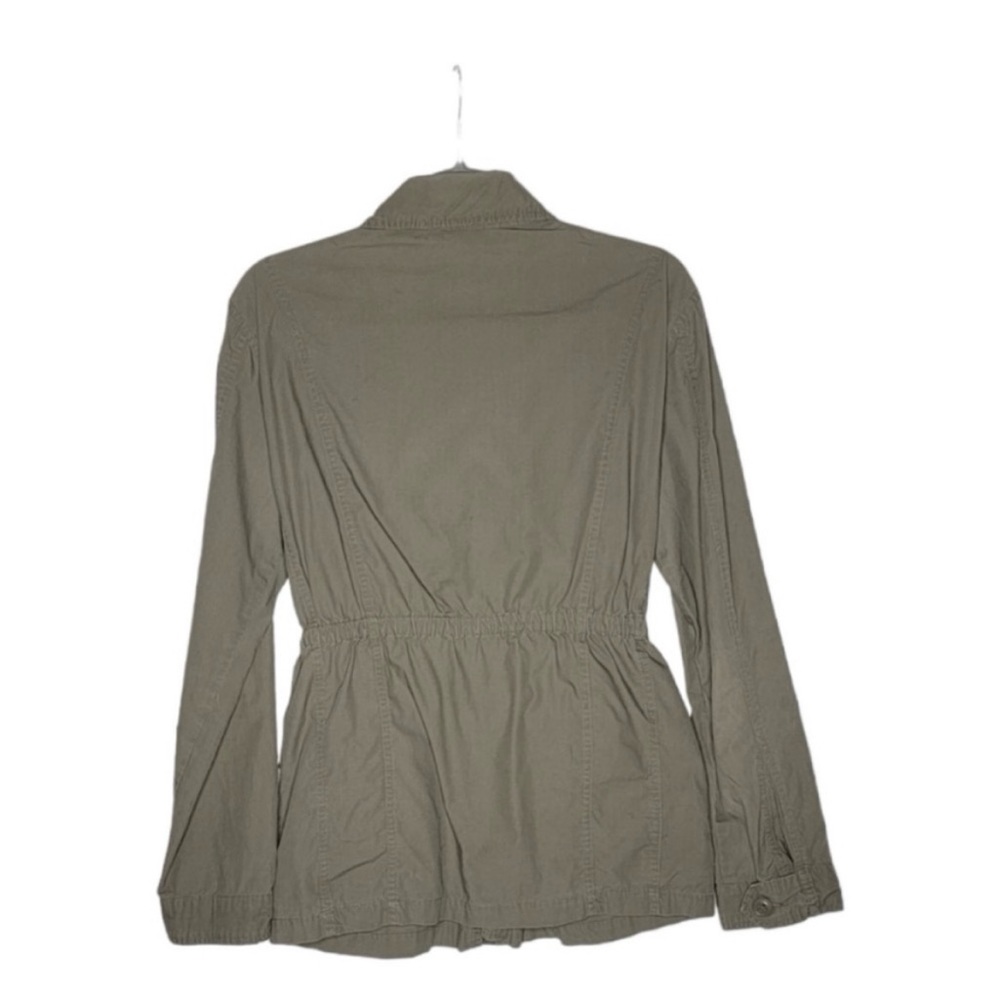 Norma Kamali Olive Green Utility Field Jacket Cinched Waist XL - Picture 3 of 5